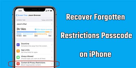 how to recover restrictions password.